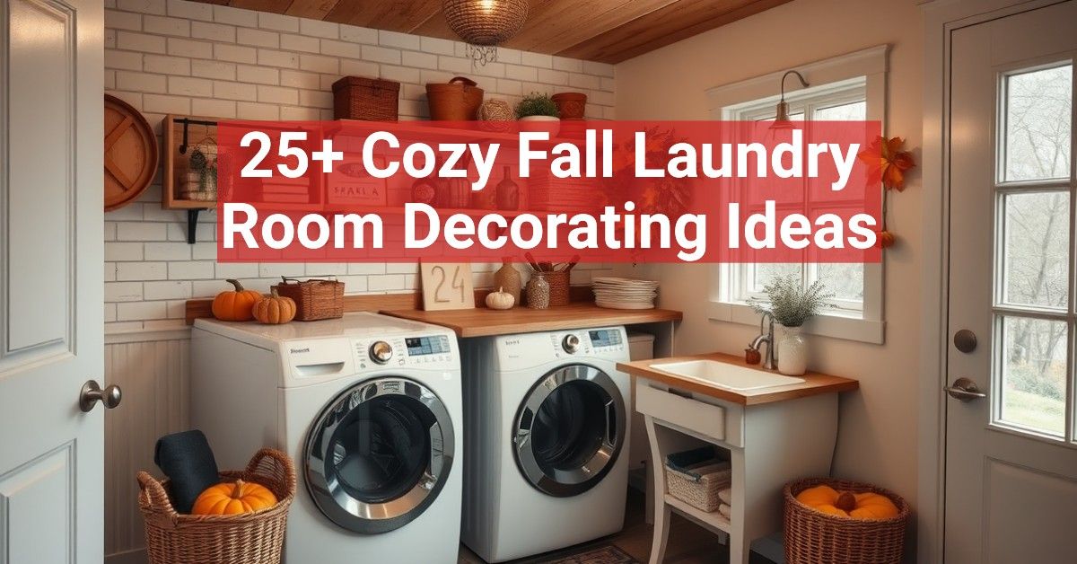 25+ Cozy Fall Laundry Room Decorating Ideas