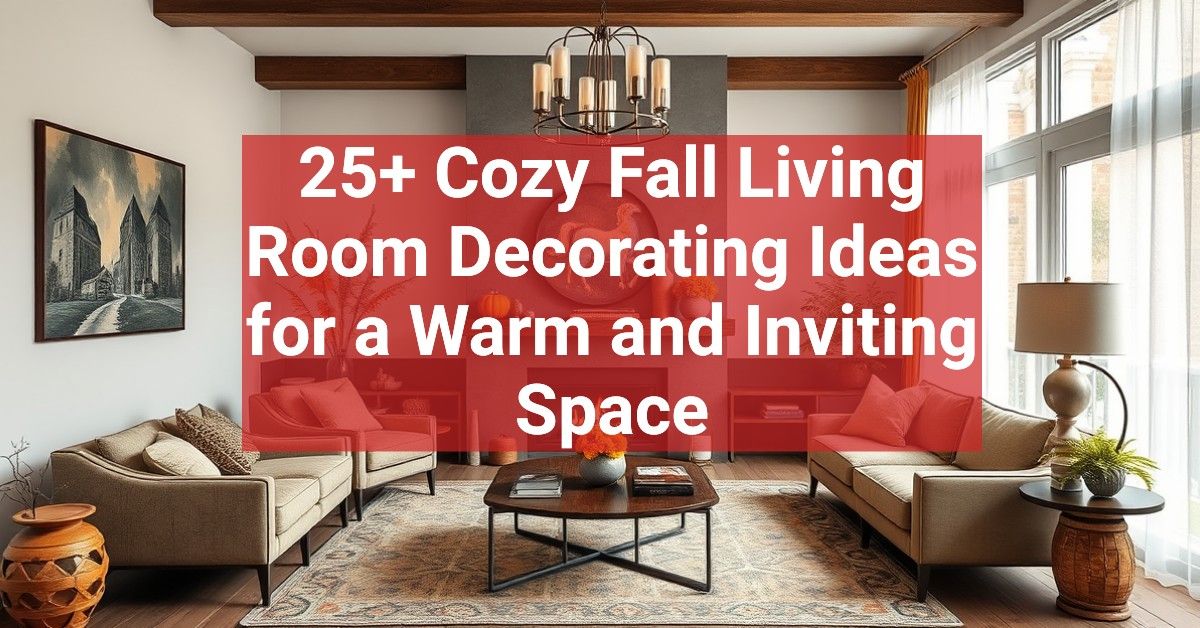 25+ Cozy Fall Living Room Decorating Ideas for a Warm and Inviting Space