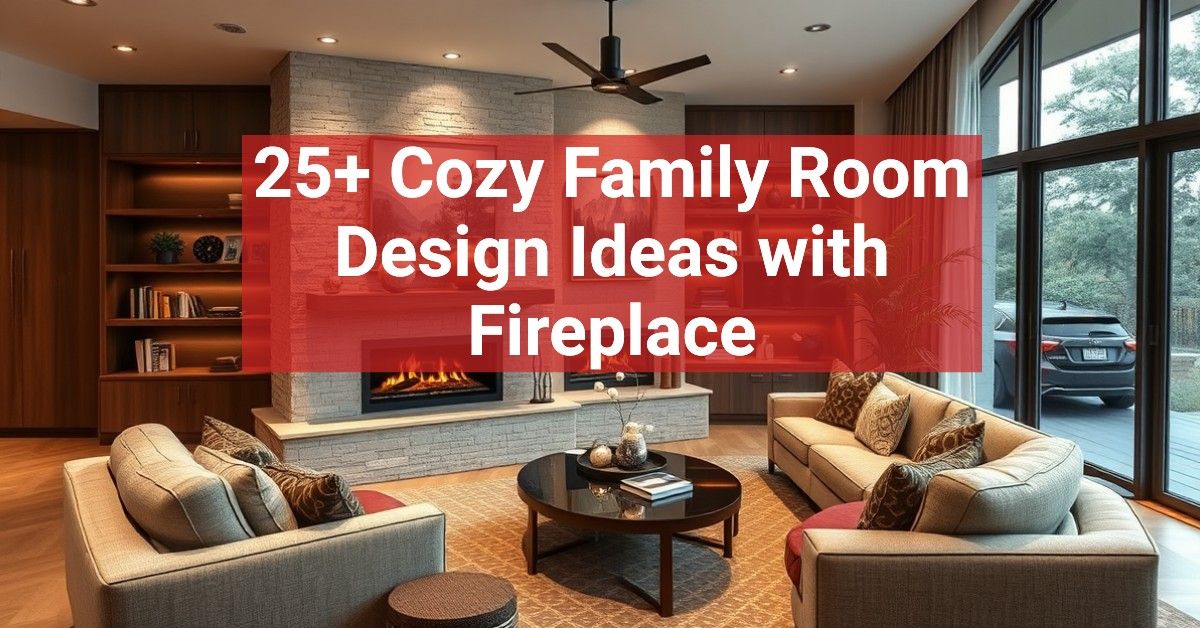 25+ Cozy Family Room Design Ideas with Fireplace