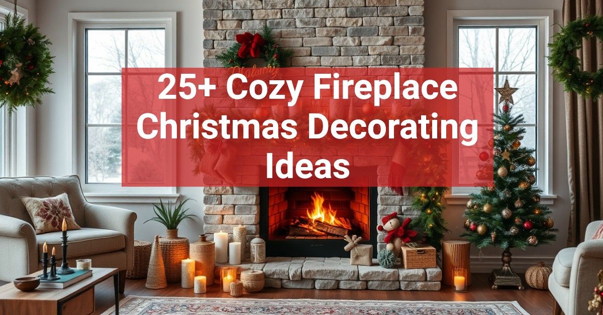 25+ Cozy Fireplace Christmas Decorating Ideas