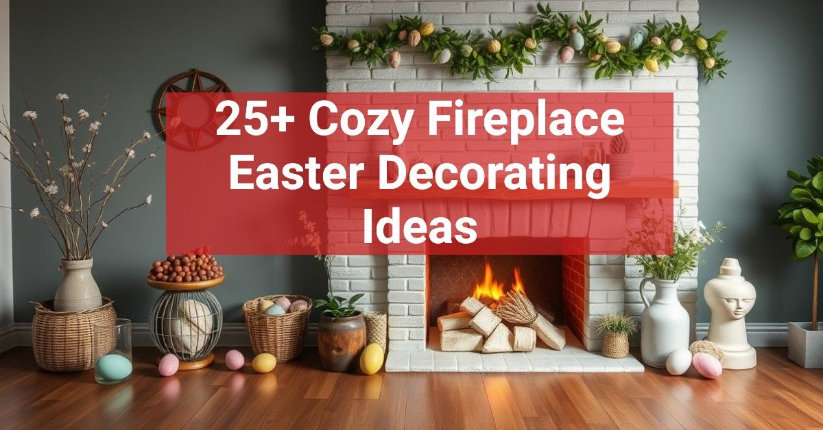 25+ Cozy Fireplace Easter Decorating Ideas