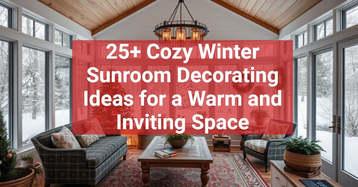 25+ Cozy Winter Sunroom Decorating Ideas for a Warm and Inviting Space