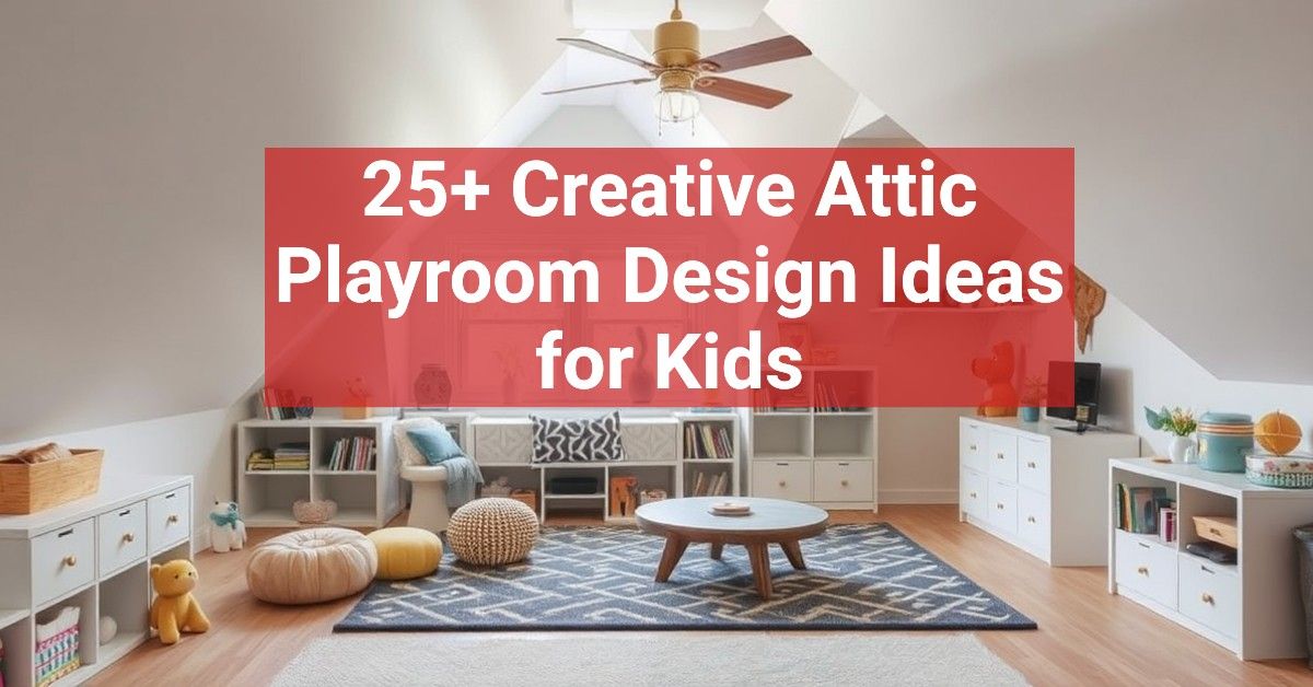 25+ Creative Attic Playroom Design Ideas for Kids