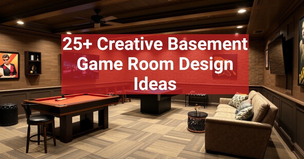 25+ Creative Basement Game Room Design Ideas