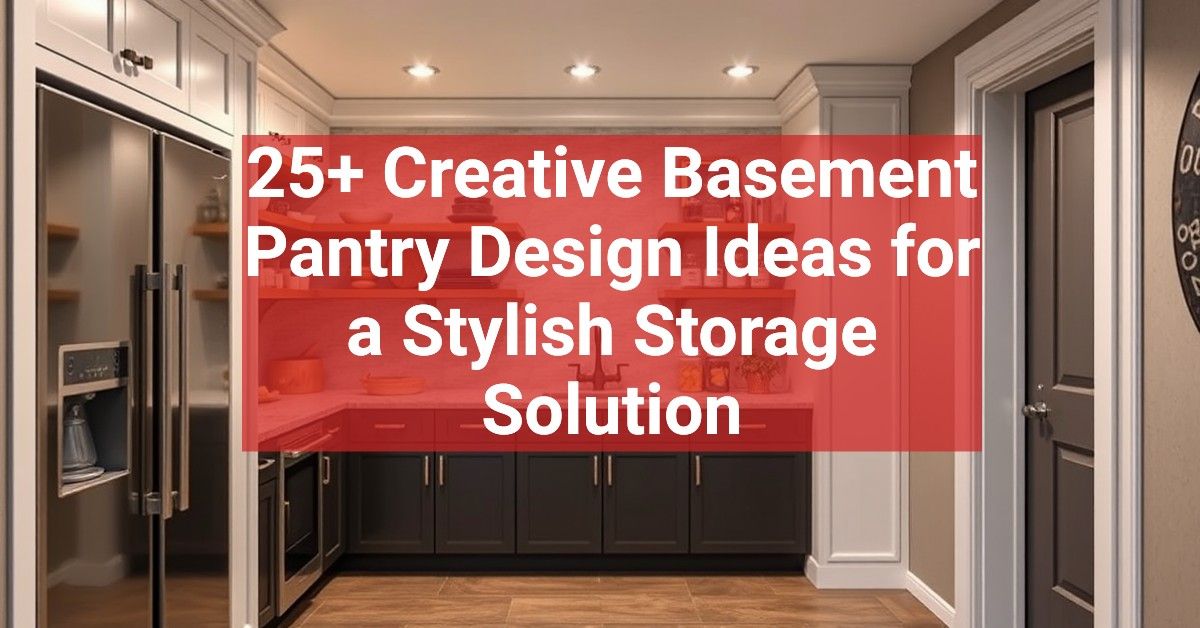 25+ Creative Basement Pantry Design Ideas for a Stylish Storage Solution