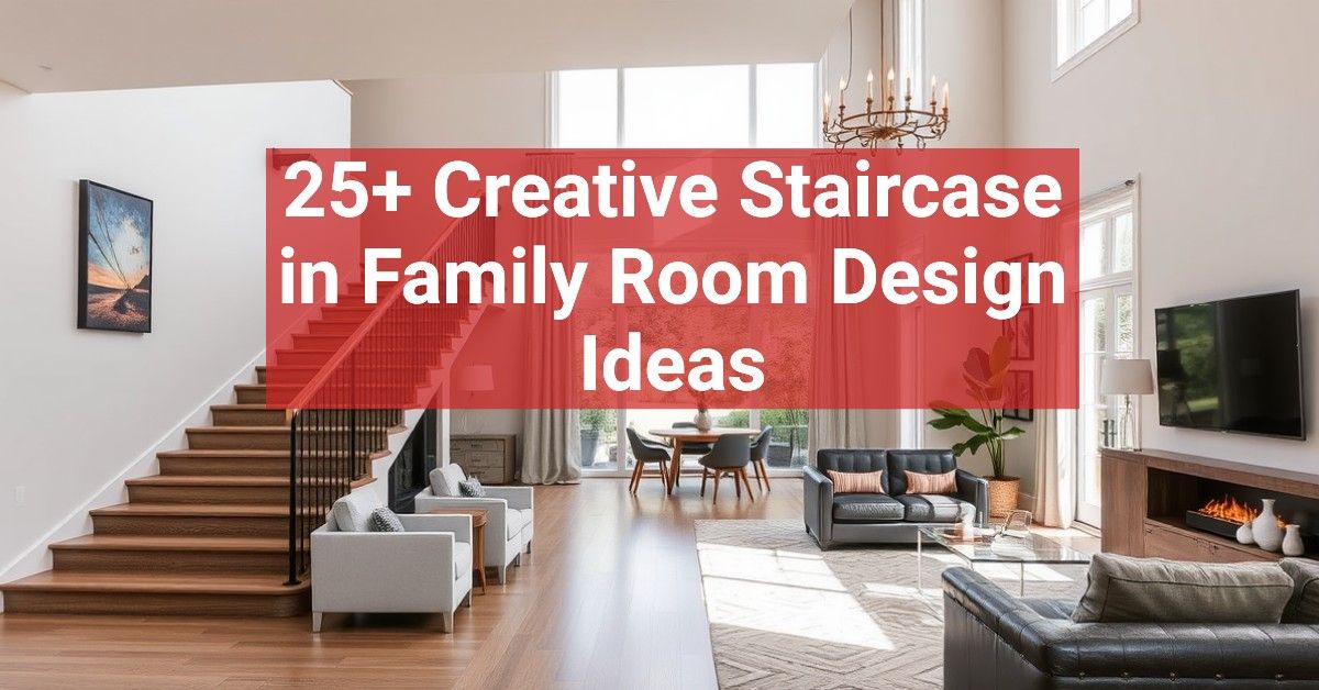 25+ Creative Staircase in Family Room Design Ideas