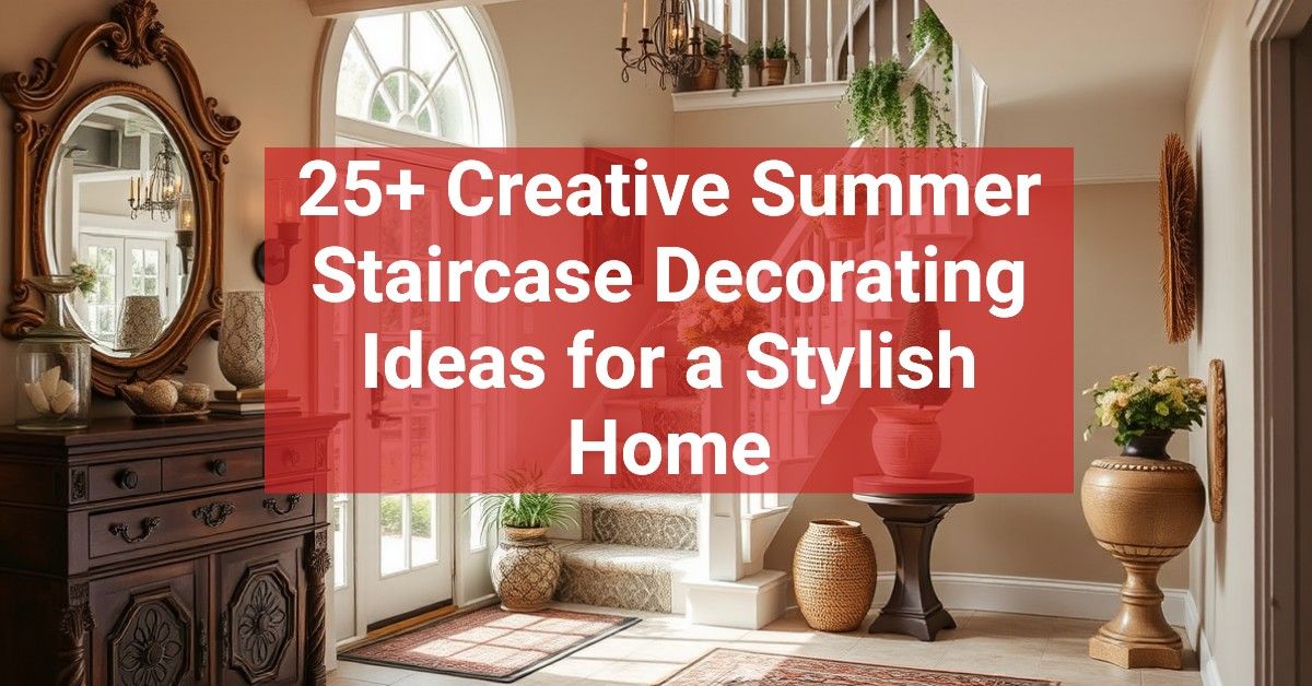 25+ Creative Summer Staircase Decorating Ideas for a Stylish Home