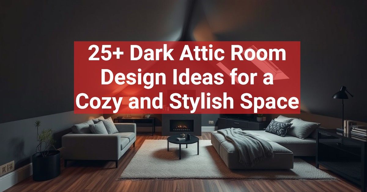 25+ Dark Attic Room Design Ideas for a Cozy and Stylish Space