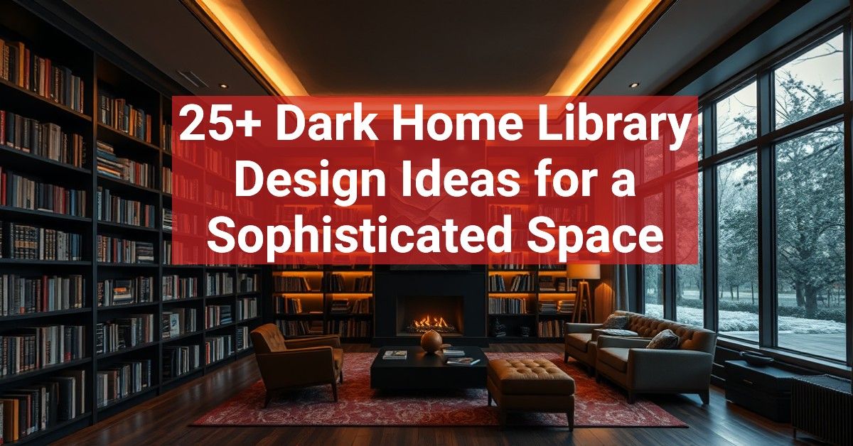 25+ Dark Home Library Design Ideas for a Sophisticated Space