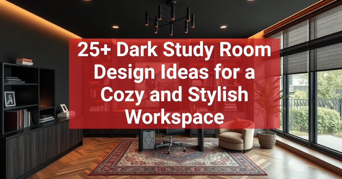 25+ Dark Study Room Design Ideas for a Cozy and Stylish Workspace