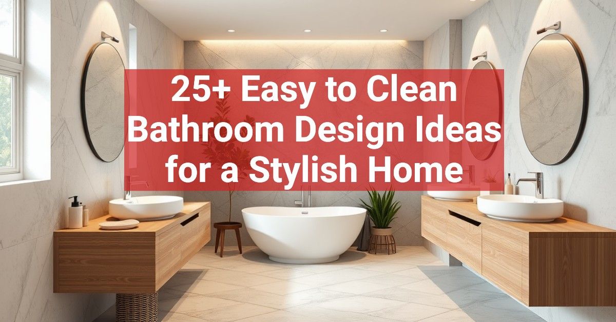 25+ Easy to Clean Bathroom Design Ideas for a Stylish Home