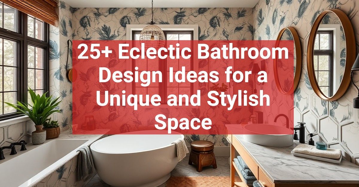 25+ Eclectic Bathroom Design Ideas for a Unique and Stylish Space