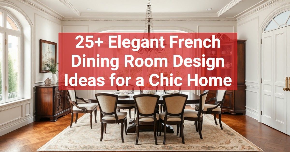 25+ Elegant French Dining Room Design Ideas for a Chic Home