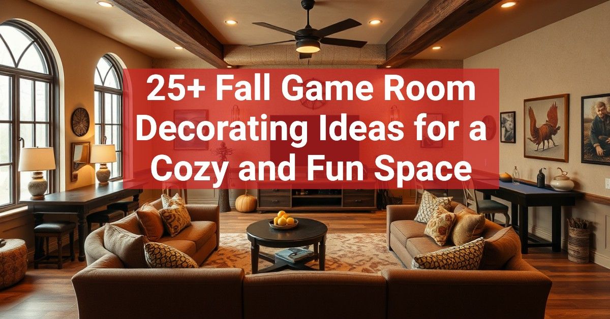 25+ Fall Game Room Decorating Ideas for a Cozy and Fun Space