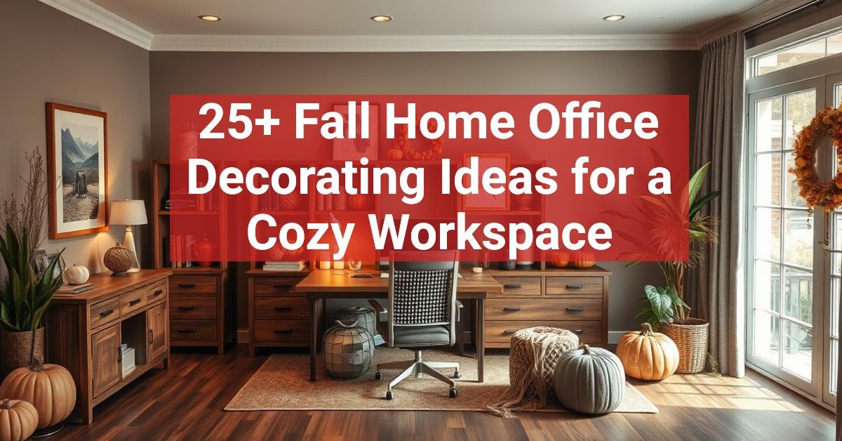 25+ Fall Home Office Decorating Ideas for a Cozy Workspace