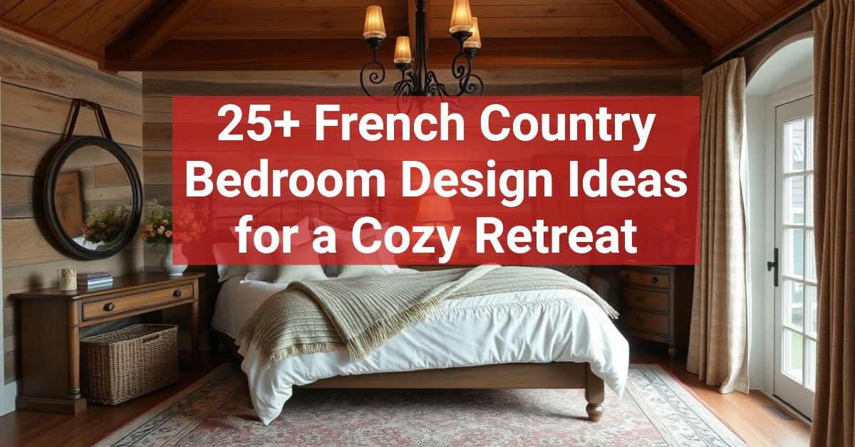 25+ French Country Bedroom Design Ideas for a Cozy Retreat