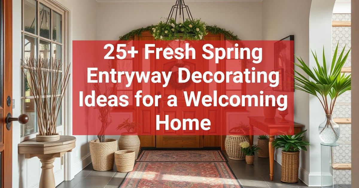 25+ Fresh Spring Entryway Decorating Ideas for a Welcoming Home