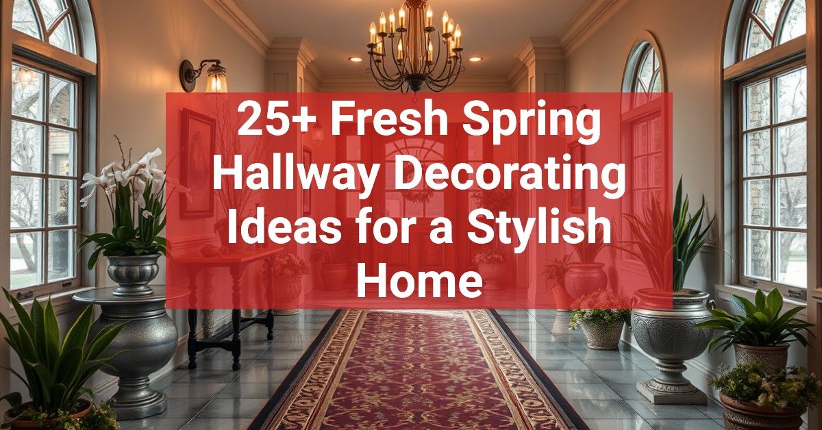 25+ Fresh Spring Hallway Decorating Ideas for a Stylish Home