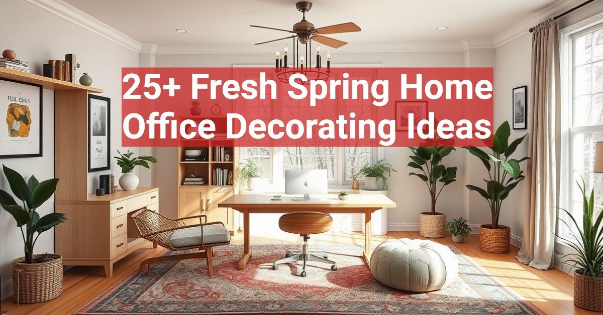 25+ Fresh Spring Home Office Decorating Ideas