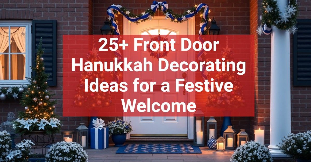 25+ Front Door Hanukkah Decorating Ideas for a Festive Welcome