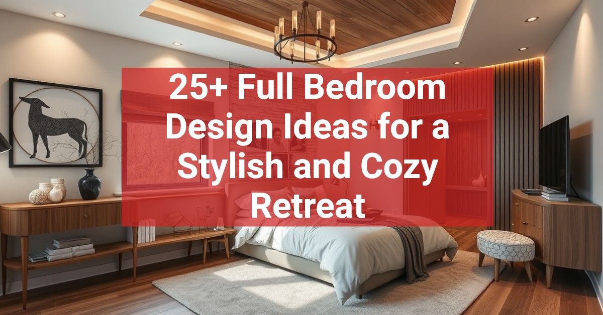 25+ Full Bedroom Design Ideas for a Stylish and Cozy Retreat