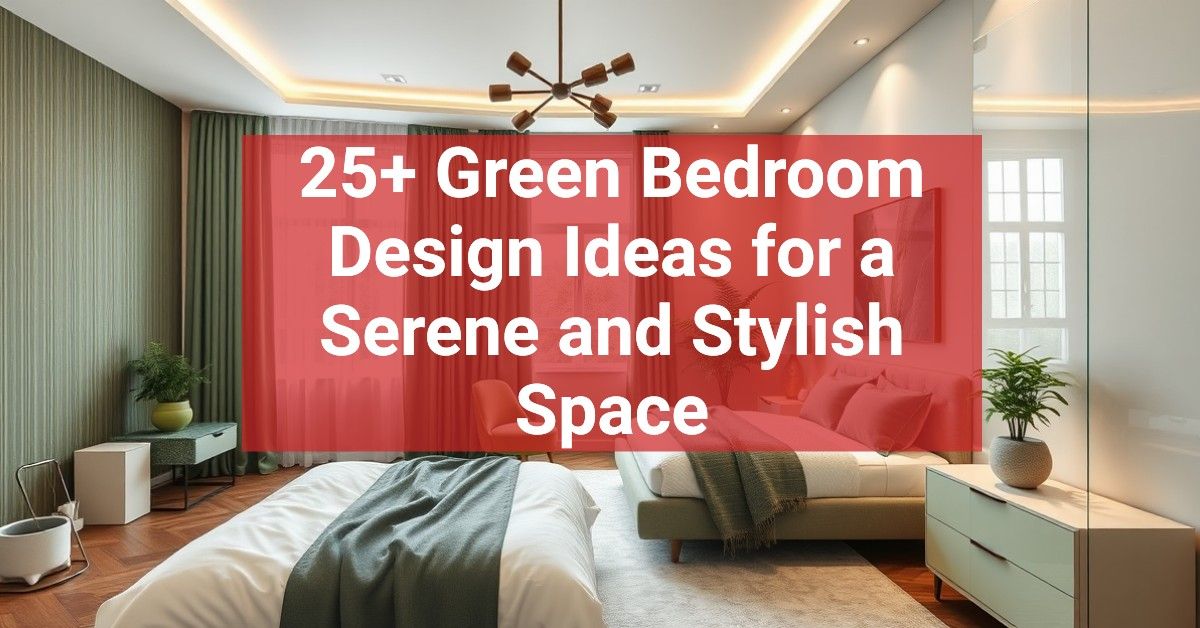 25+ Green Bedroom Design Ideas for a Serene and Stylish Space