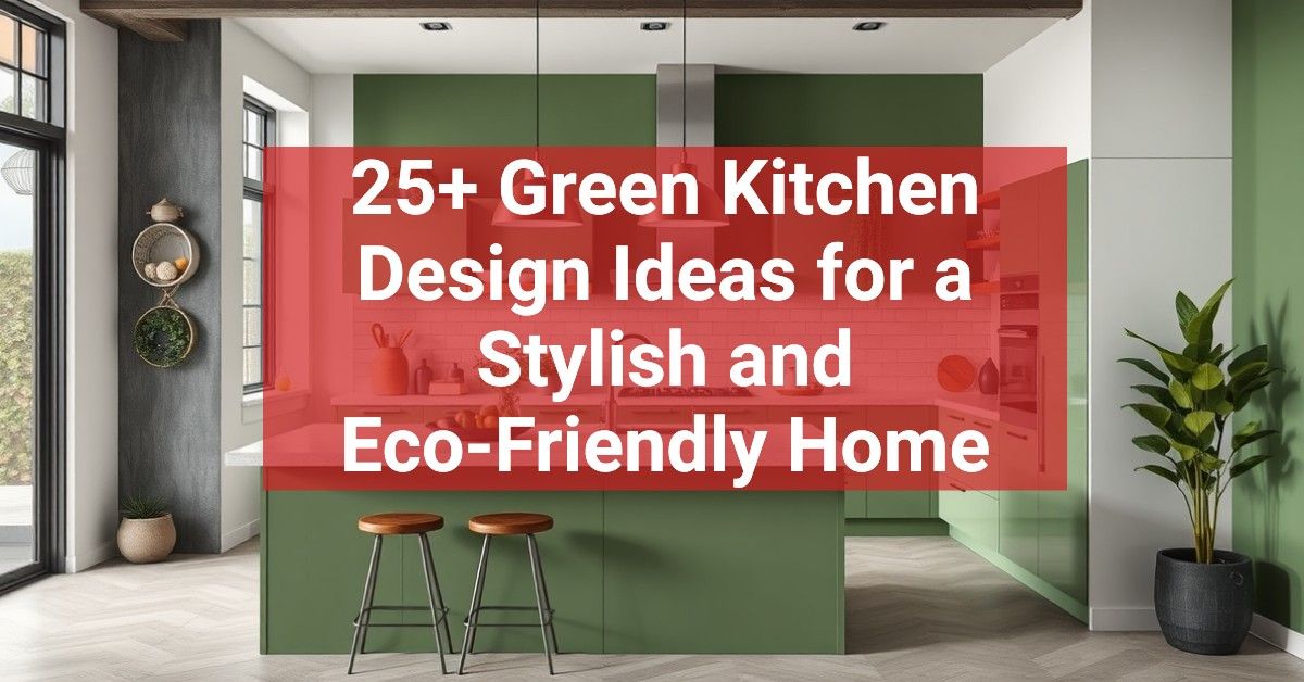 25+ Green Kitchen Design Ideas for a Stylish and Eco-Friendly Home