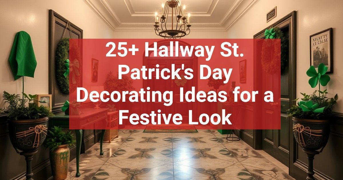 25+ Hallway St. Patrick's Day Decorating Ideas for a Festive Look