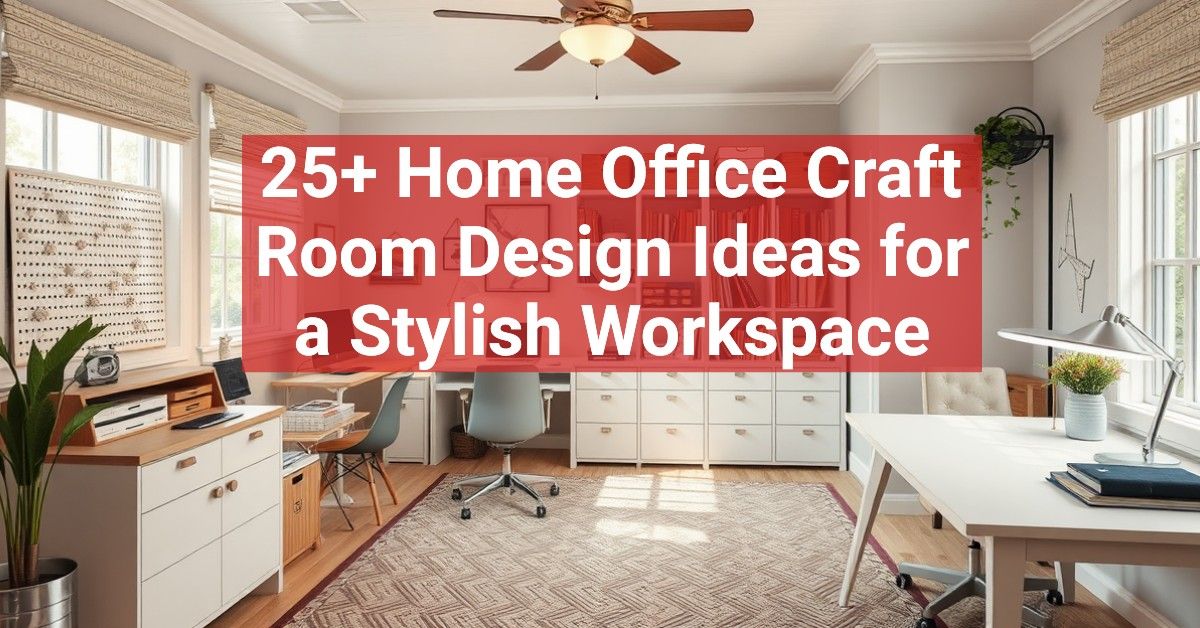 25+ Home Office Craft Room Design Ideas for a Stylish Workspace