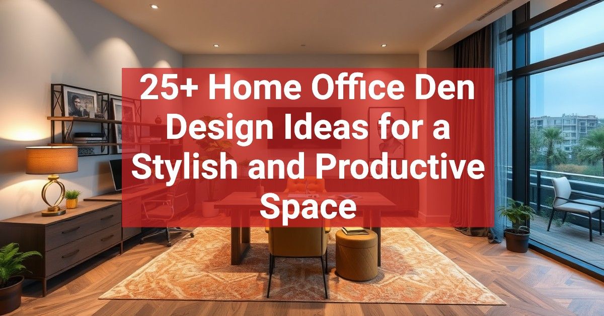 25+ Home Office Den Design Ideas for a Stylish and Productive Space