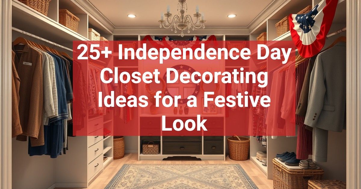 25+ Independence Day Closet Decorating Ideas for a Festive Look