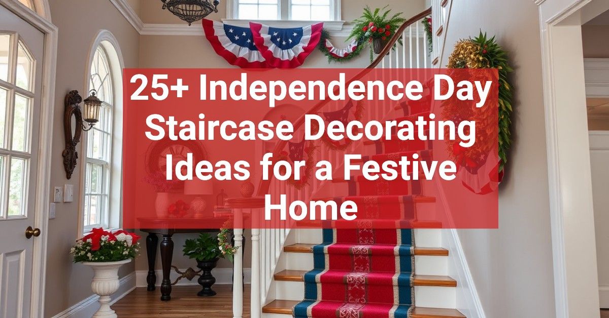 25+ Independence Day Staircase Decorating Ideas for a Festive Home