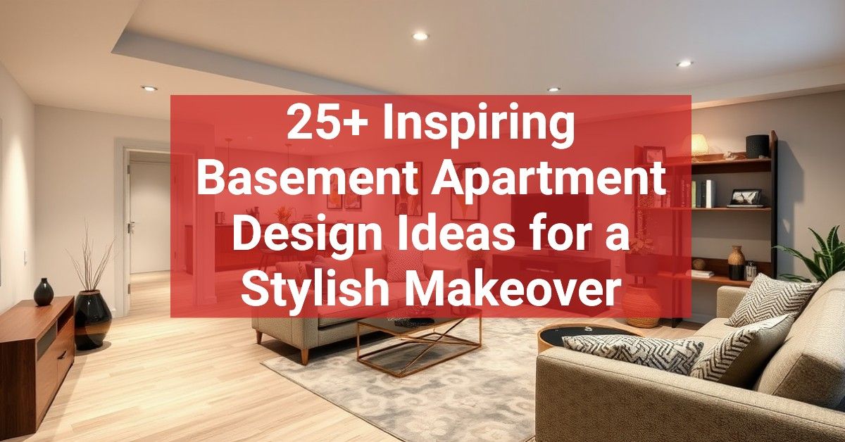 25+ Inspiring Basement Apartment Design Ideas for a Stylish Makeover