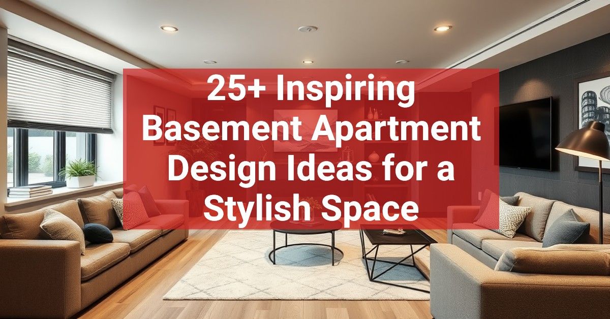 25+ Inspiring Basement Apartment Design Ideas for a Stylish Space