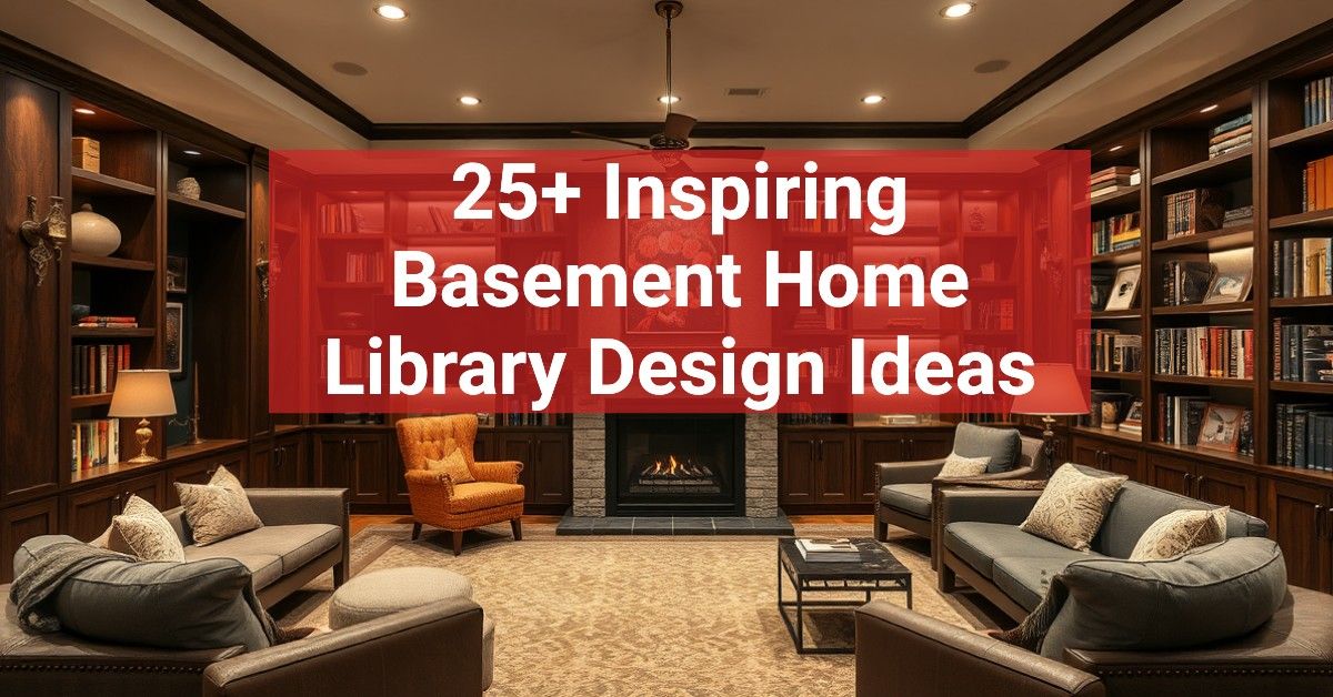 25+ Inspiring Basement Home Library Design Ideas