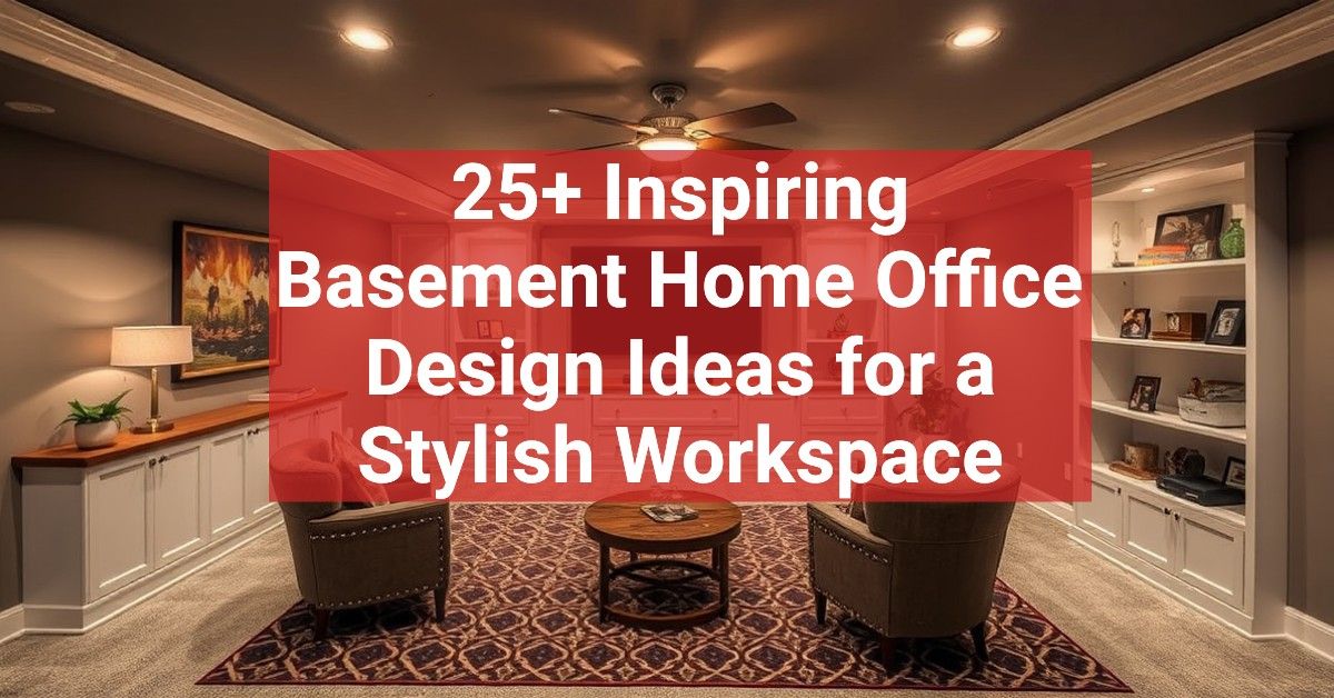 25+ Inspiring Basement Home Office Design Ideas for a Stylish Workspace