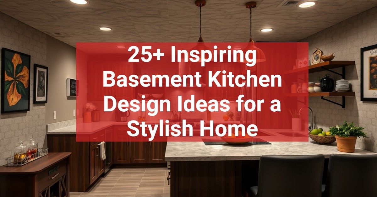 25+ Inspiring Basement Kitchen Design Ideas for a Stylish Home