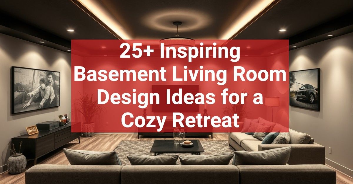 25+ Inspiring Basement Living Room Design Ideas for a Cozy Retreat