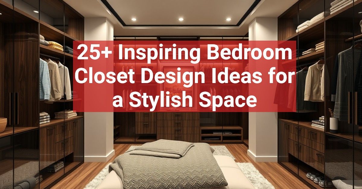 25+ Inspiring Bedroom Closet Design Ideas for a Stylish Space