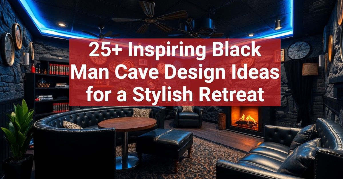 25+ Inspiring Black Man Cave Design Ideas for a Stylish Retreat