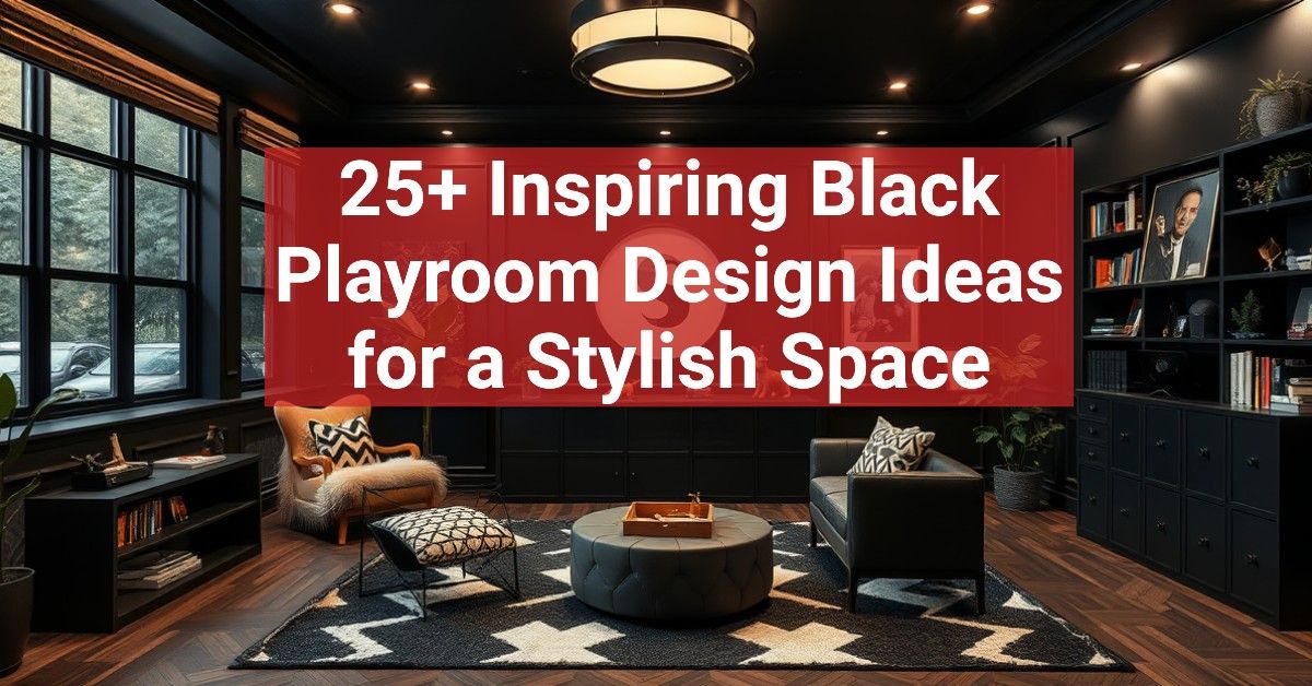 25+ Inspiring Black Playroom Design Ideas for a Stylish Space