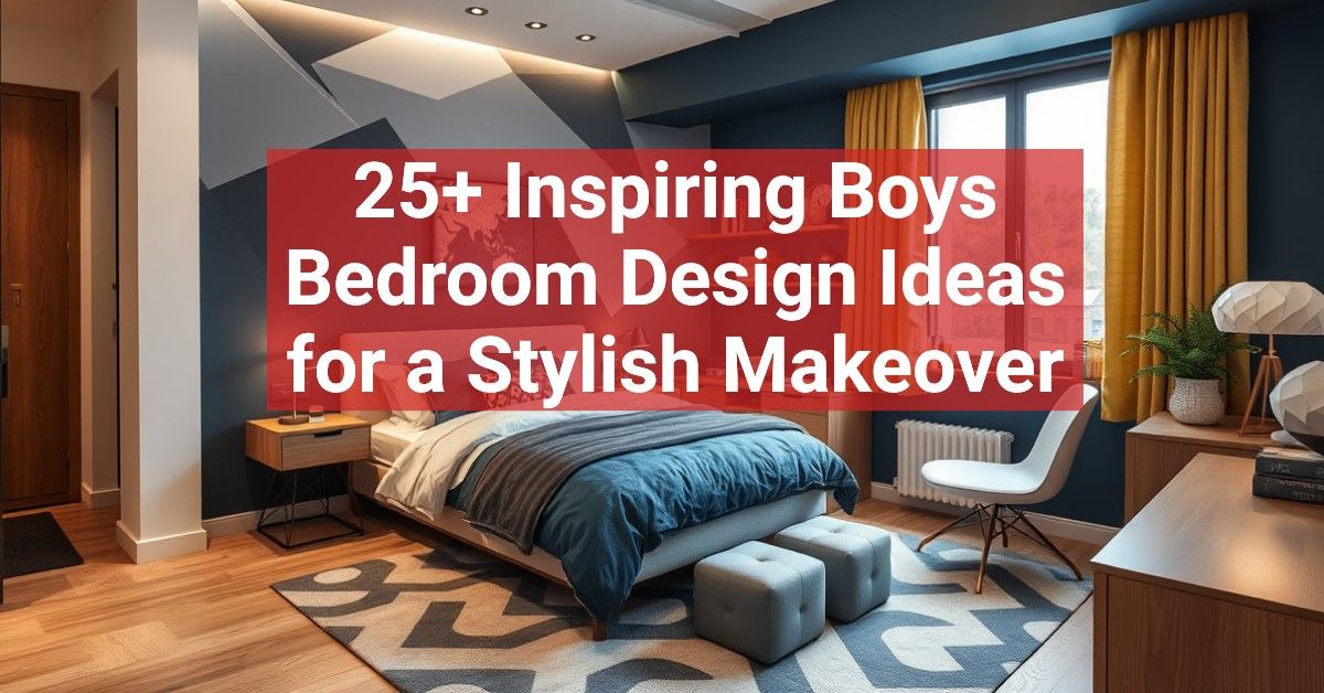 25+ Inspiring Boys Bedroom Design Ideas for a Stylish Makeover