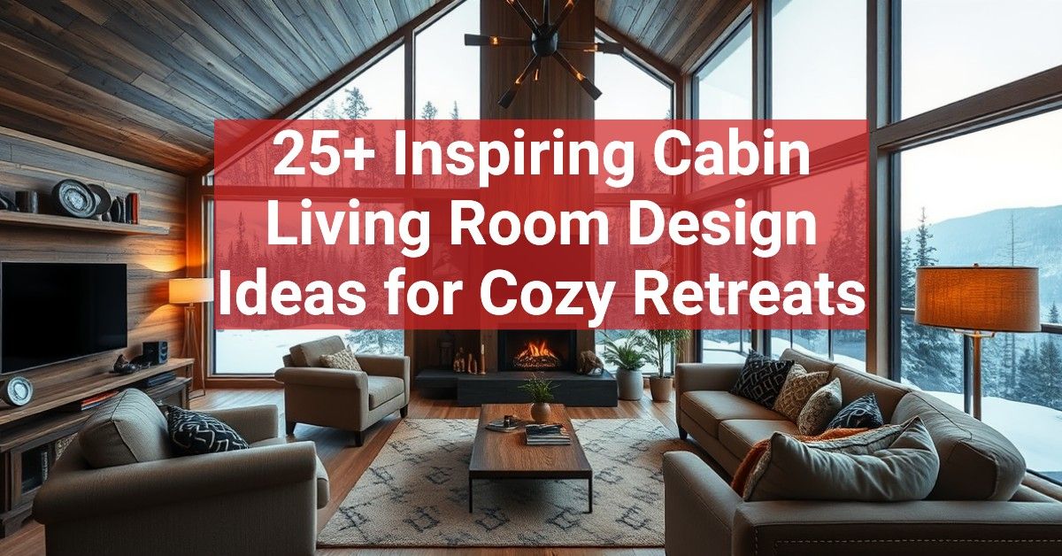 25+ Inspiring Cabin Living Room Design Ideas for Cozy Retreats