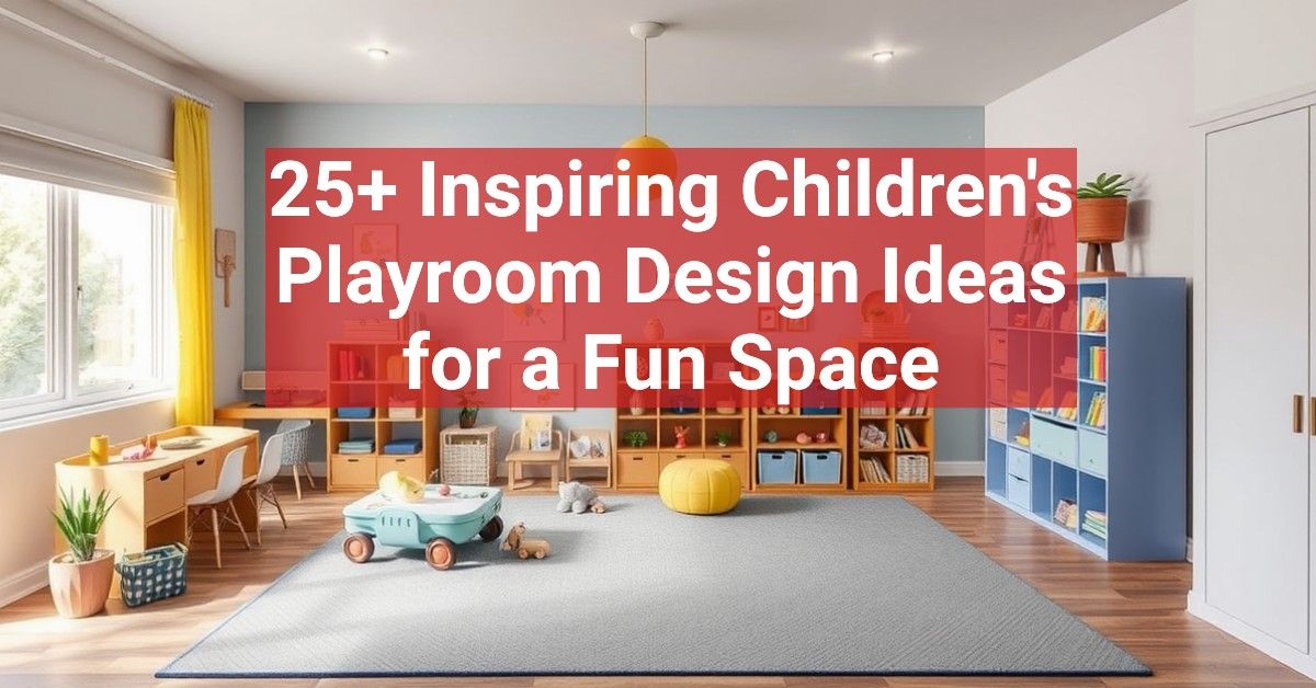 25+ Inspiring Children's Playroom Design Ideas for a Fun Space