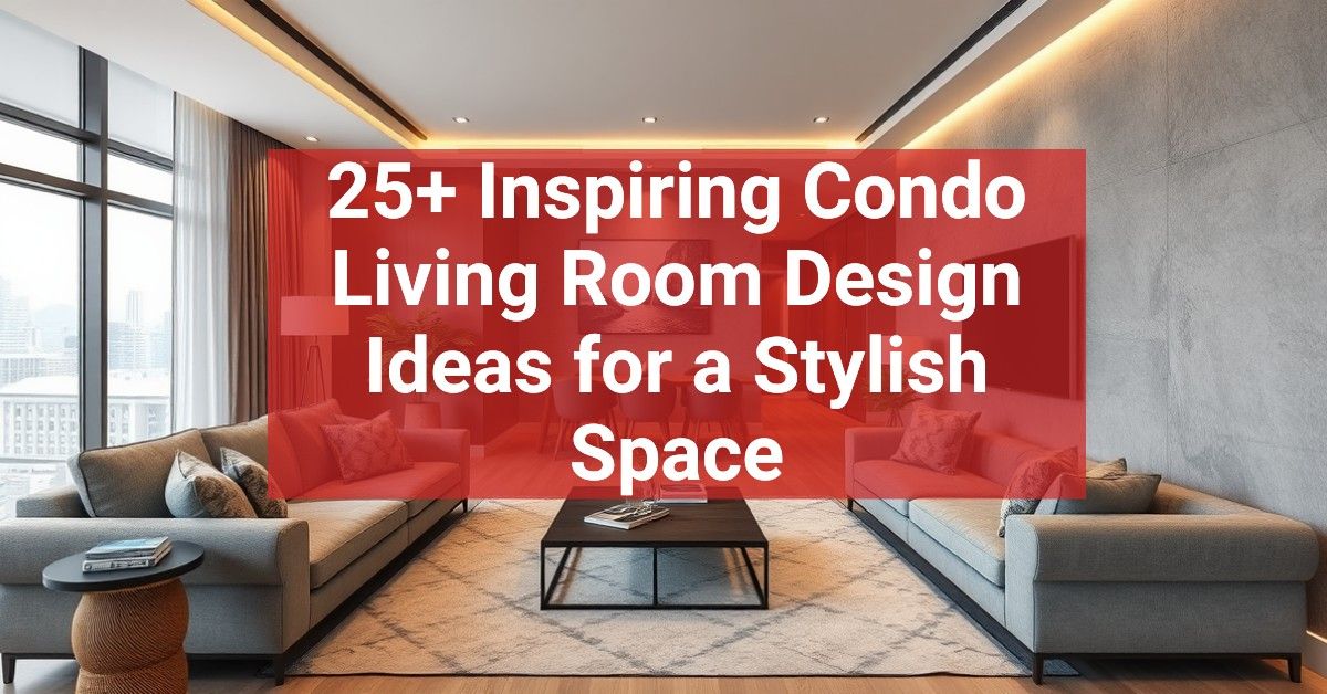 25+ Inspiring Condo Living Room Design Ideas for a Stylish Space