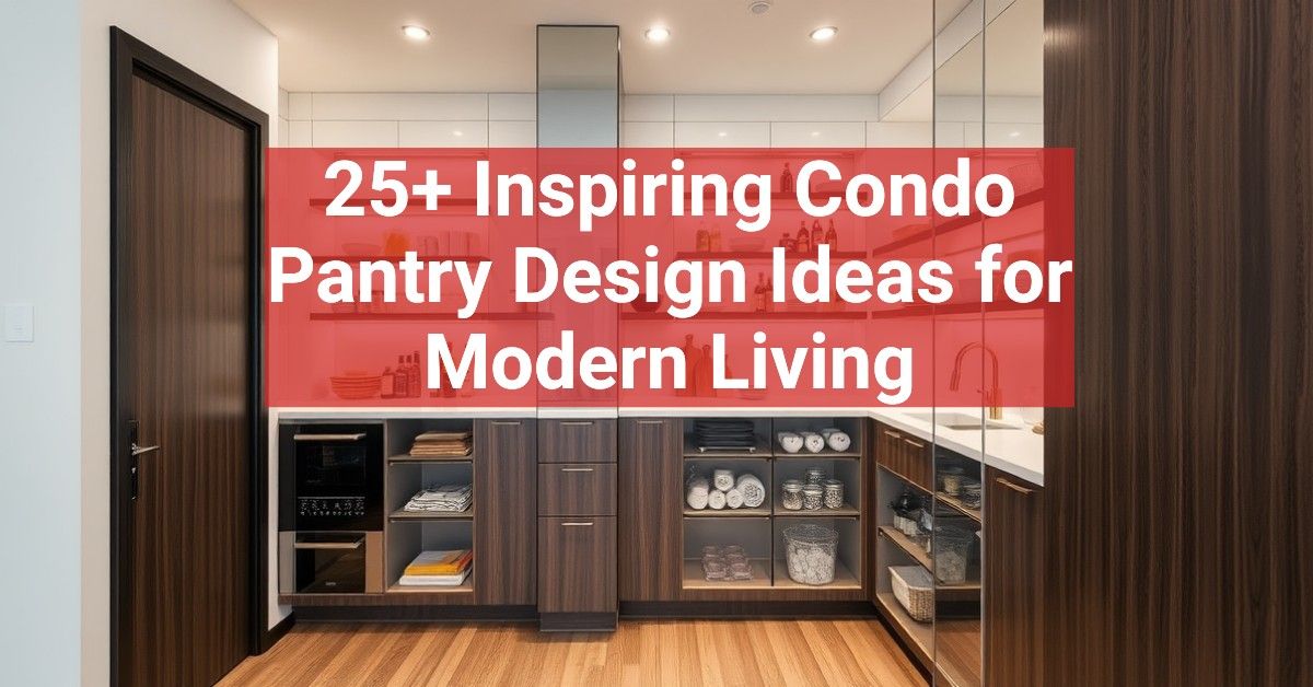 25+ Inspiring Condo Pantry Design Ideas for Modern Living