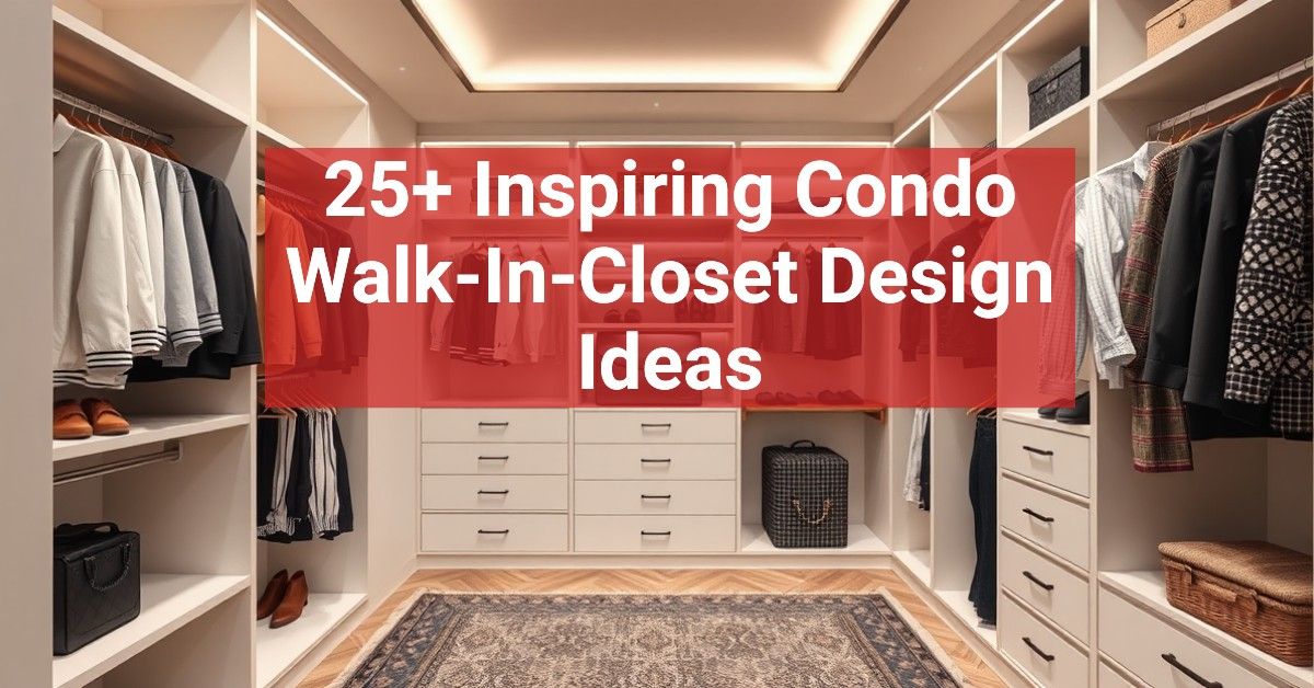 25+ Inspiring Condo Walk-In-Closet Design Ideas