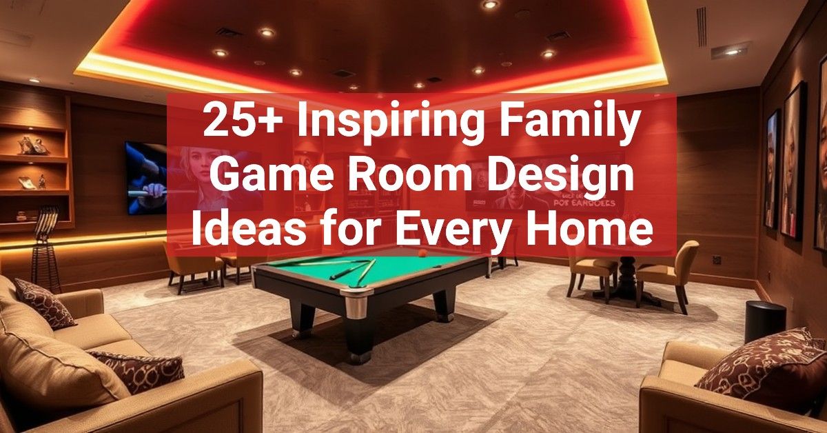 25+ Inspiring Family Game Room Design Ideas for Every Home