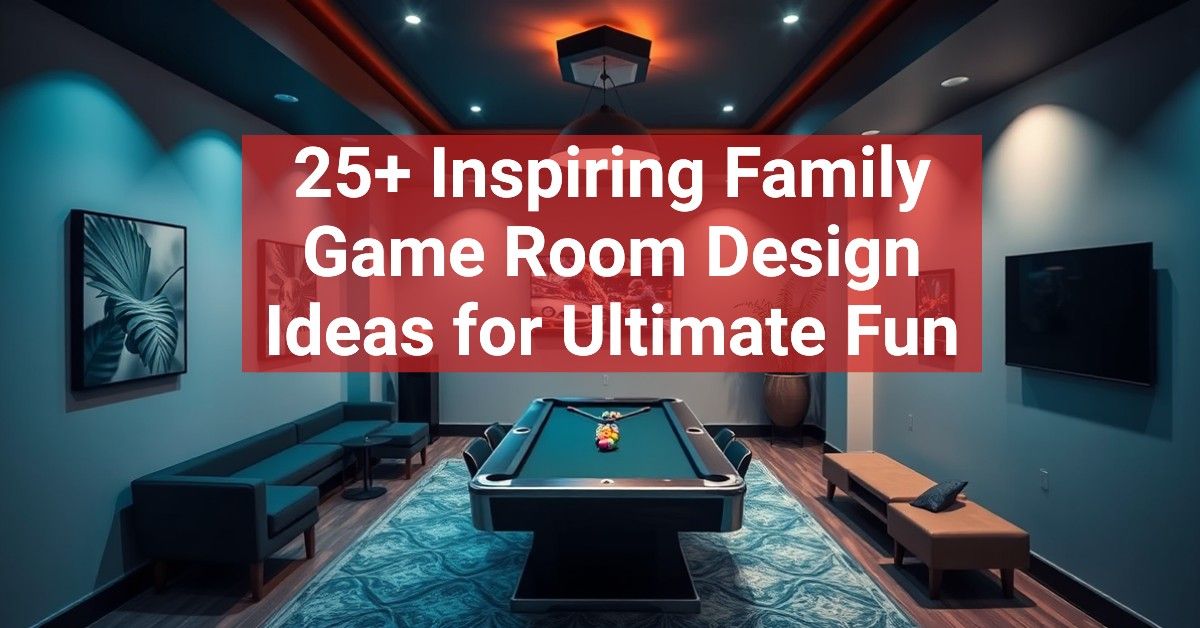 25+ Inspiring Family Game Room Design Ideas for Ultimate Fun