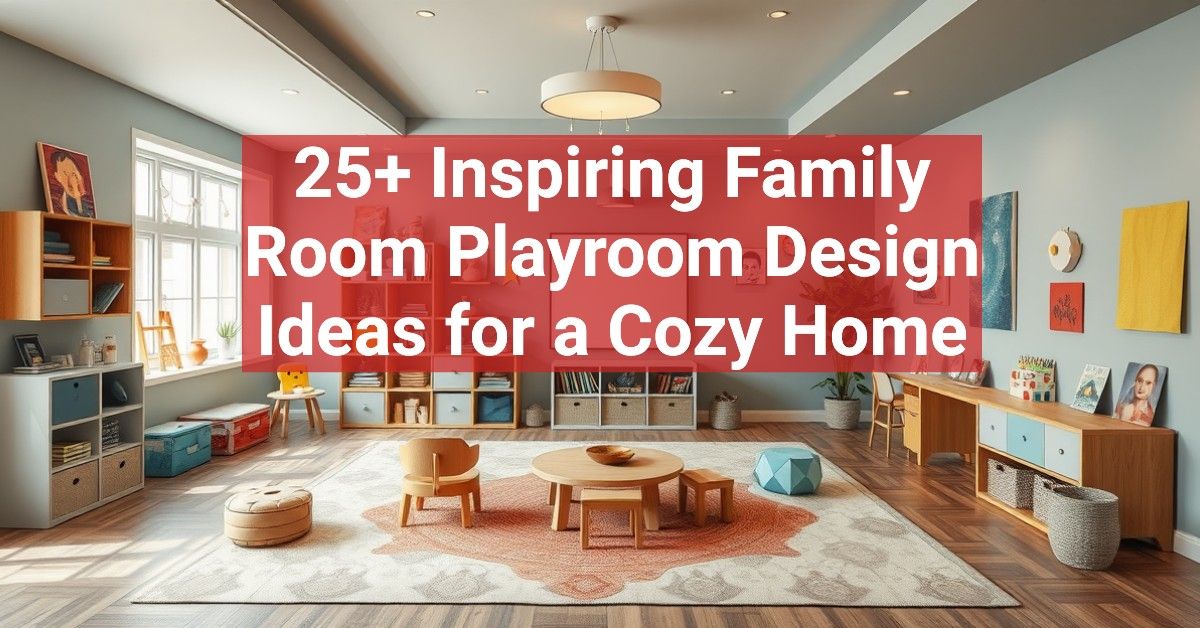 25+ Inspiring Family Room Playroom Design Ideas for a Cozy Home